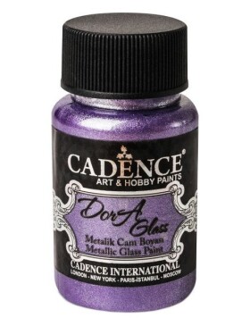 Metalická barva na sklo Cadence Dora Glass, 50 ml - amethyst, ametystová