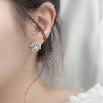 Royal Fashion stříbrné náušnice HA-XEA002-SILVER-MOISSANITE
