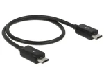 DeLock / OTG napájecí kabel / Micro USB-B - Micro USB-B / 0,3 m / černá (83570)