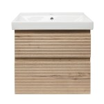 Koupelnová skříňka 2 zásuvková s umyvadlem Naturel Savona 58x53x44,8 cm dub Halifax mat SAVONA260DHU1 SAVONA260DHU1
