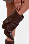 Dámské kovbojky D8259 hnědé - Sweet Shoes 40