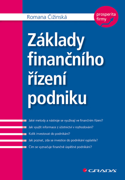 Základy finančního řízení podniku Romana Čižinská