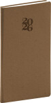 Týdenní diář 2026 NOTIQUE kapesní - Essenza oříšek, 9 x 15,5 cm