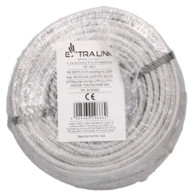 Extralink CAT6A U/UTP / Síťový kabel / kroucená dvojlinka / vnitřní / 50 m