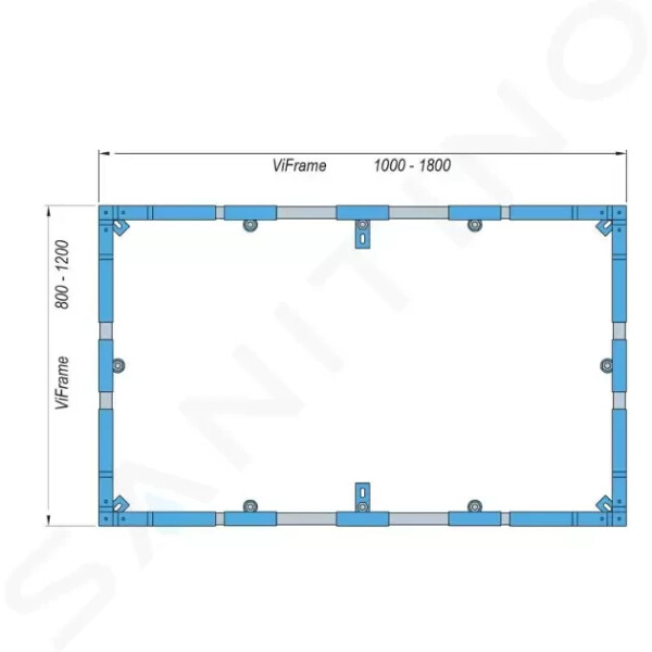 VILLEROY & BOCH - Příslušenství Instalační rám ViFrame pro vaničky z materiálu Quaryl od 1000x1000 mm U91412400