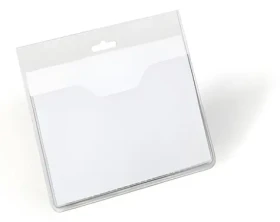 DURABLE Pouzdro na jmenovku otevřené transparentní / 6x9 cm / PVC / S krokodýlkem / 20 ks (813619)