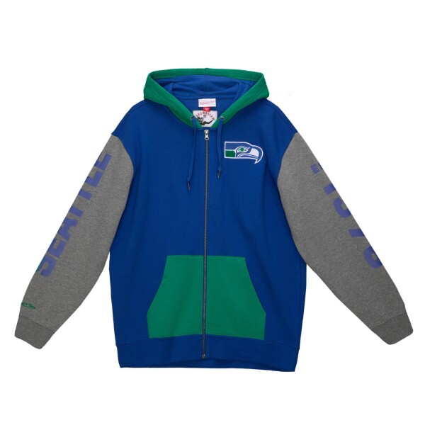Mitchell & Ness Pánská bunda Seattle Seahawks NFL Full Zip Fleece Hoodie Velikost: S