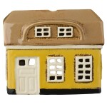 Ib Laursen Keramický svícen Ebeltoft White Door, modrá barva, béžová barva, keramika