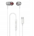 Dudao X1 PROT drátová sluchátka do uší bílá / s mikrofonem / USB-C / kabel 1.2 m (164545)