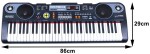 Mamido Velký keyboard s mikrofonem MP3 černý