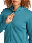 ICEBREAKER Wmns 360 Realfleece Elemental LS Zip Hood, Topaz (vzorek) velikost: S