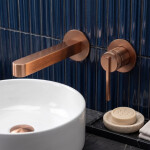 REA - Podomítková umyvadlová baterie Grace Brush Copper REA-B4463