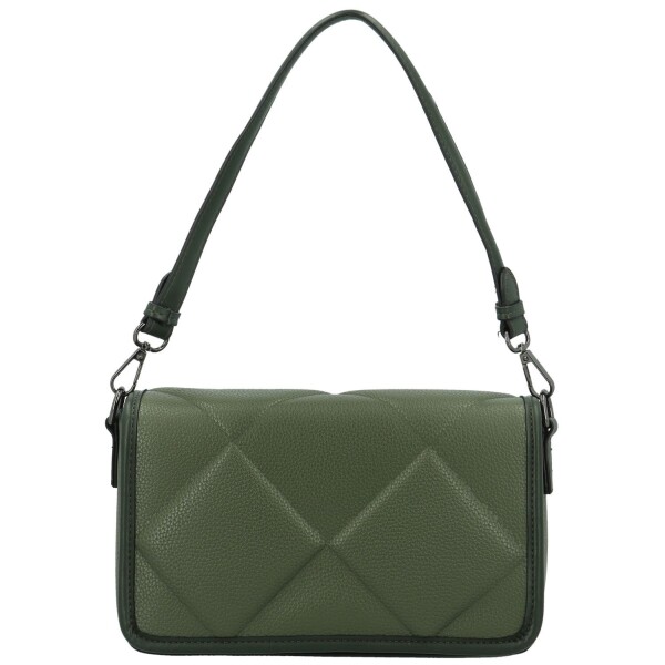 Módní dámská koženková kabelka na rameno Vanya, tmavě zelená