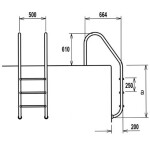 Bazénové schůdky Standart 5-st. AISI-304