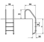 STP fittings s.r.o. Bazénové schůdky Standart 4-st. AISI-304 C5364L