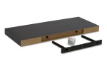 Polička nástěnná 120 cm, MDF, 3D dekor dub sonoma dark, baleno v ochranné fólii
