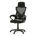 Kancelářská židle, výškově nastavitelná, černá látka, KA-R223 BK