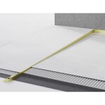 MEXEN - Line-B spádová lišta podlahová 120 cm levá, zlato kartáčovaná 185501120L