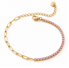 ELENYS Duette – pozlacený náramek 18K žluté zlato Délka náramku: 17+5 cm / max. 22 cm