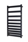 HOPA - Koupelnový radiátor BELTI černá barva - Barva radiátoru - Černá, Rozměr radiátoru - 500 × 1203 mm, výkon 473 W, Typ připojení - Klasické (na rozteč) RADBEL501231