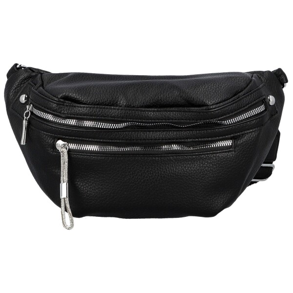 Trendy dámská koženková ledvinka Pentti, černá