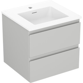MEXEN/S - Orio koupelnová skříňka 50 cm s umyvadlem Otis, 2 zásuvky, šedá mat/bílá mat 91A10-05047-2-BFF62-W18M01