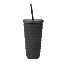 Černý 3D hrnek s brčkem - Albi