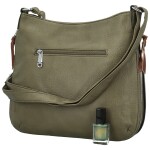 Módní dámská koženková crossbody kabelka Coveri Kisha, tmavě zelená
