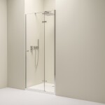 Erga Bern, 1-křídlé dělené sprchové dveře do otvoru 70x195 cm, 6mm čiré sklo, chromový profil, ERG-V02-BERN-D070-CR