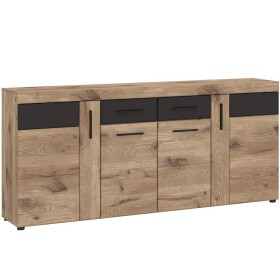 Komoda Grano GRNK03 4D2S dub viking/pvc dub viking/pvc šedý vesmír