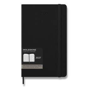 Diář MOLESKINE 2027 vertik.týden tvrdý PRO černý L