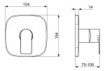 HANSA - Stela Sprchová baterie pod omítku, chrom 87859173