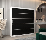 Šatní skříň Abi V1 Barva korpusu: Černá, Rozměry: 120 cm, Dveře: Dub artisan