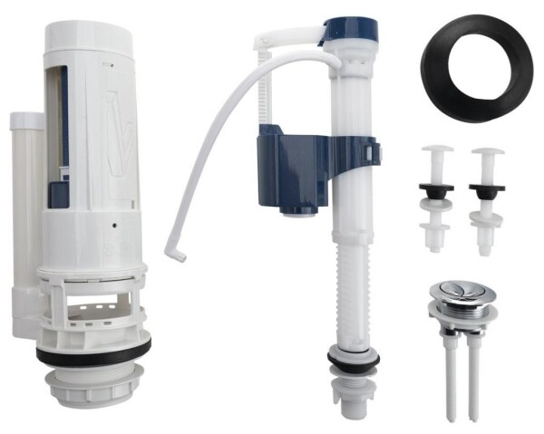 Bruckner - Splachovací souprava s DUAL tlačítkem 49 spodní napouštění 1/2", chrom 301.424.0