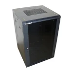 XtendLan 18U/600x600 stojanový černá / 19" rozvaděč / skleněné dveře / plná záda (ECO-18U-66-BLACK-S)