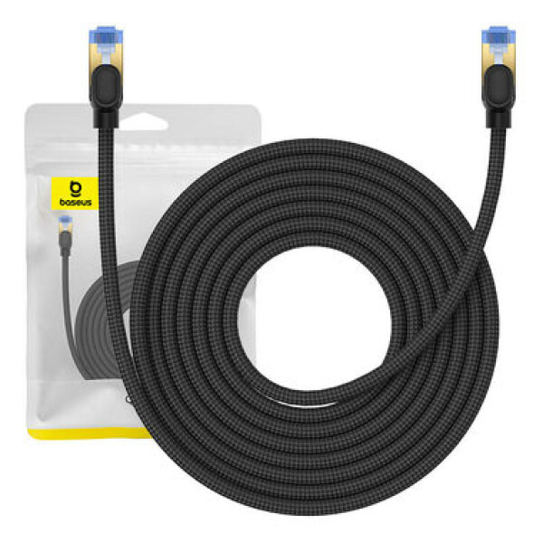 Baseus B0013320B111-06 Opletený síťový kabel RJ45 Cat.7 8m černá (B0013320B111-06)