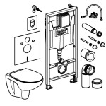 GROHE - Solido Set předstěnové instalace, klozetu Euro Ceramic a sedátka softclose, tlačítko Arena Cosmopolitan, chrom 39902000