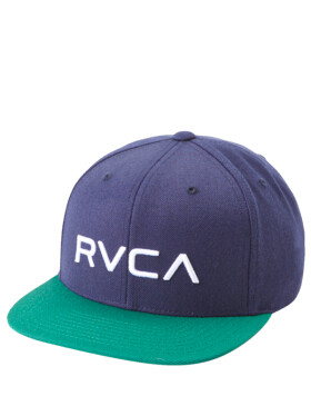 RVCA TWILL NAVY/GREEN pánská kšiltovka s rovným kšiltem