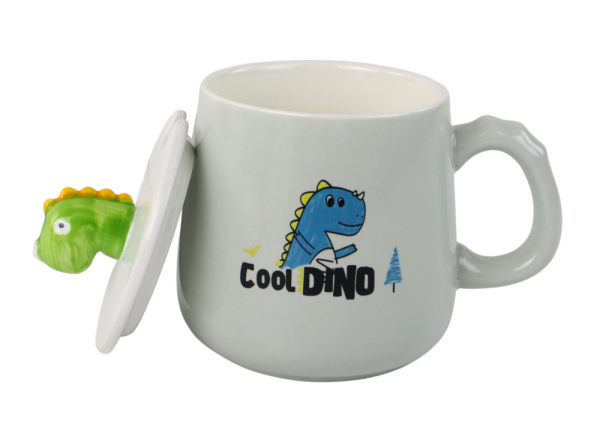 Mamido Hrneček modrý Dinosaurus se lžičkou a víčkem