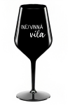 (NE)VINNÁ VÍLA - černá nerozbitná sklenice na víno 470 ml