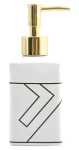 MSV MONOLITHIC dávkovač mýdla bílo-černý / Dávkovač mýdla / Keramika / 295 ml