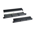 19" Patch panel XtendLan 24port, STP, Cat5E, duální svorkovnice, černý EDF_1045686