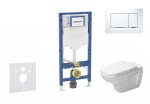 GEBERIT - Duofix Set předstěnové instalace, klozetu D-Code a sedátka softclose, tlačítko Sigma30, bílá/lesklý chrom SANI11CP3104