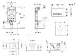 GEBERIT - Kombifix Modul pro závěsné WC s tlačítkem Sigma50, alpská bílá + Duravit D-Code - WC a sedátko, Rimless, SoftClose 110.302.00.5 NH8