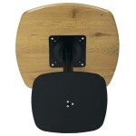 Stůl jídelní, deska MDF, dekor dub, černý kov