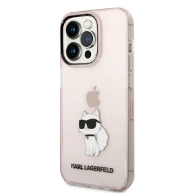 Pouzdro Karl Lagerfeld IML Choupette NFT iPhone 14 Pro růžové