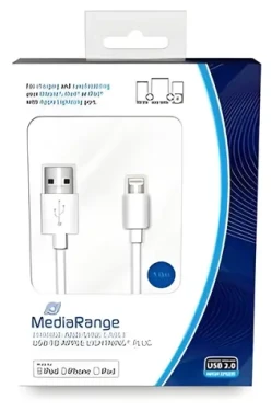 MediaRange MRCS178 bílá / Datový kabel / USB-A na Lightning / 1 m / MFi (MRCS178)