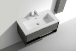 Kielle - Meara Skříňka s umyvadlem 90 cm, beton/matná černá 50026S905