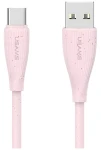 USAMS Green Series SJ714 růžová / Dobíjecí a datový kabel / USB-A na USB-C / 1m / 18W/3A (SJ714USB04)