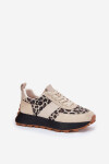 Zamšové Dámské Sneakersy Na Platformě Panther Vinceza 66793 Béžové 38